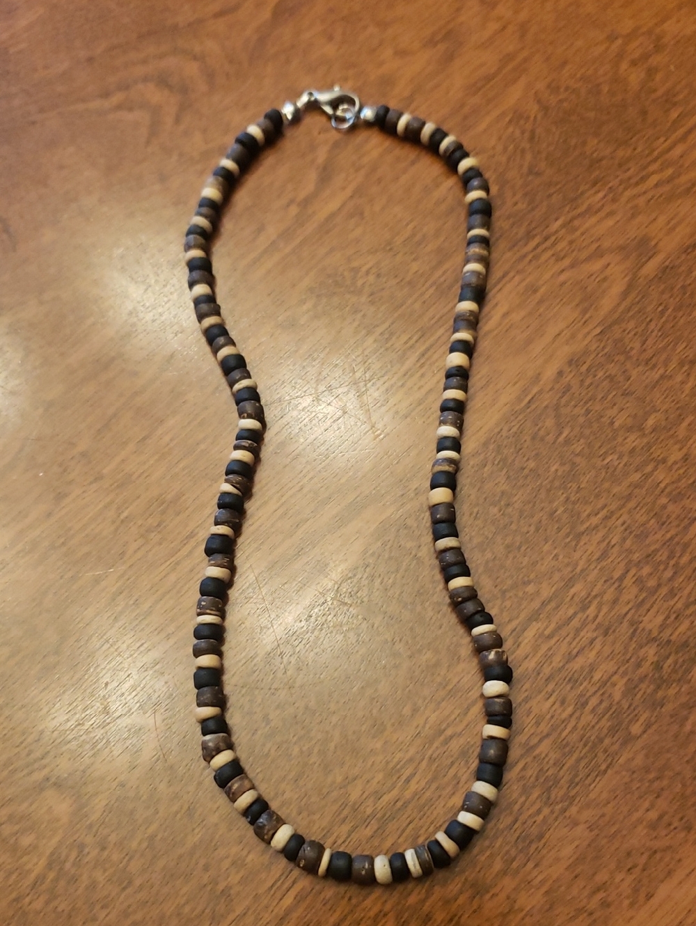 Wood Bead Necklace- Approx 16" Long